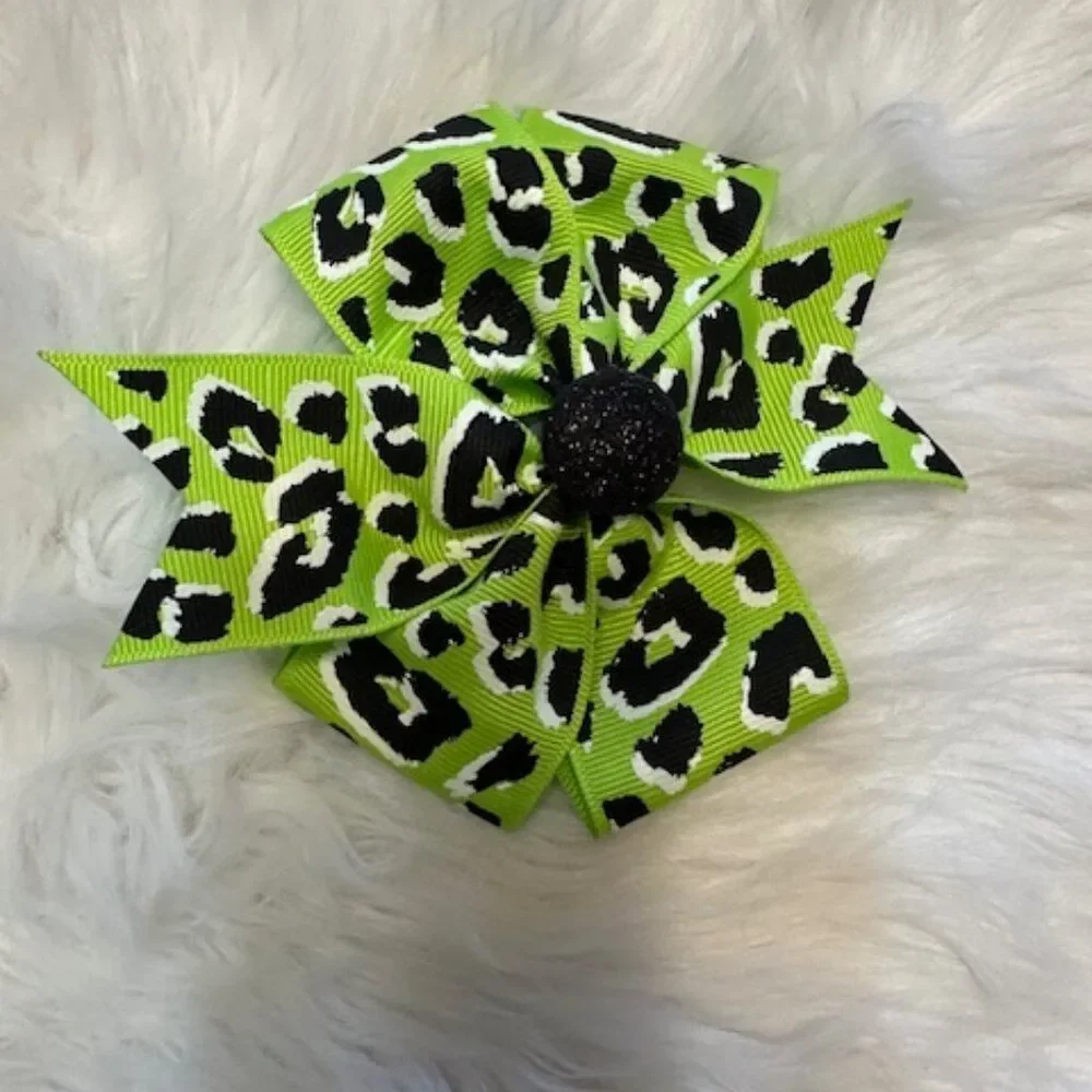 Lime Green Cheetah 4 1/2